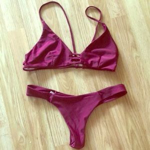 ZAFUL size L maroon bikini